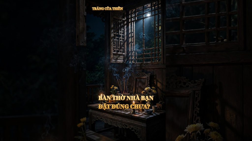 Cách bài trí bàn thờ gia tiên trang nghiêm, hợp phong thủy | Trăng Cửa Thiền