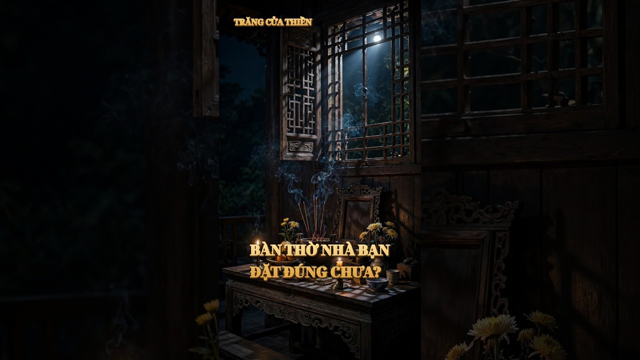 Cách bài trí bàn thờ gia tiên trang nghiêm, hợp phong thủy | Trăng Cửa Thiền